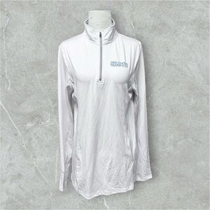 Atlantis Paradise Island White Quarter-Zip Ling Sleeve Top L